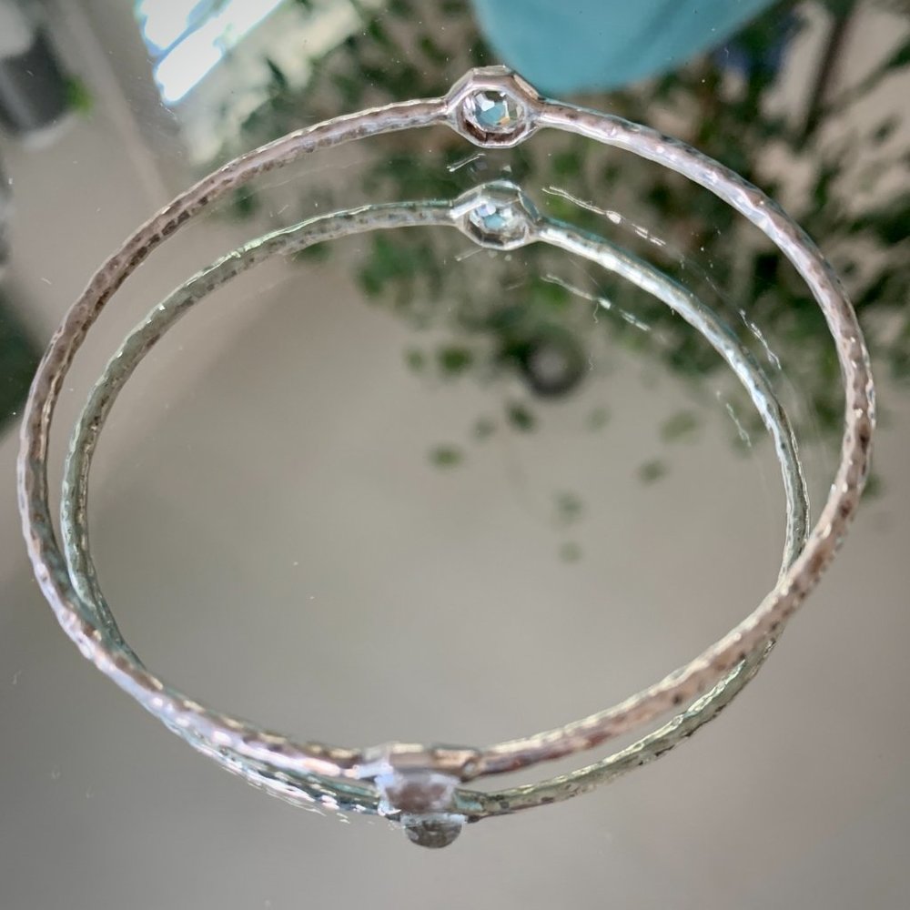 Ippolita Rock Candy 2-quartz stone 925 sterling bangle